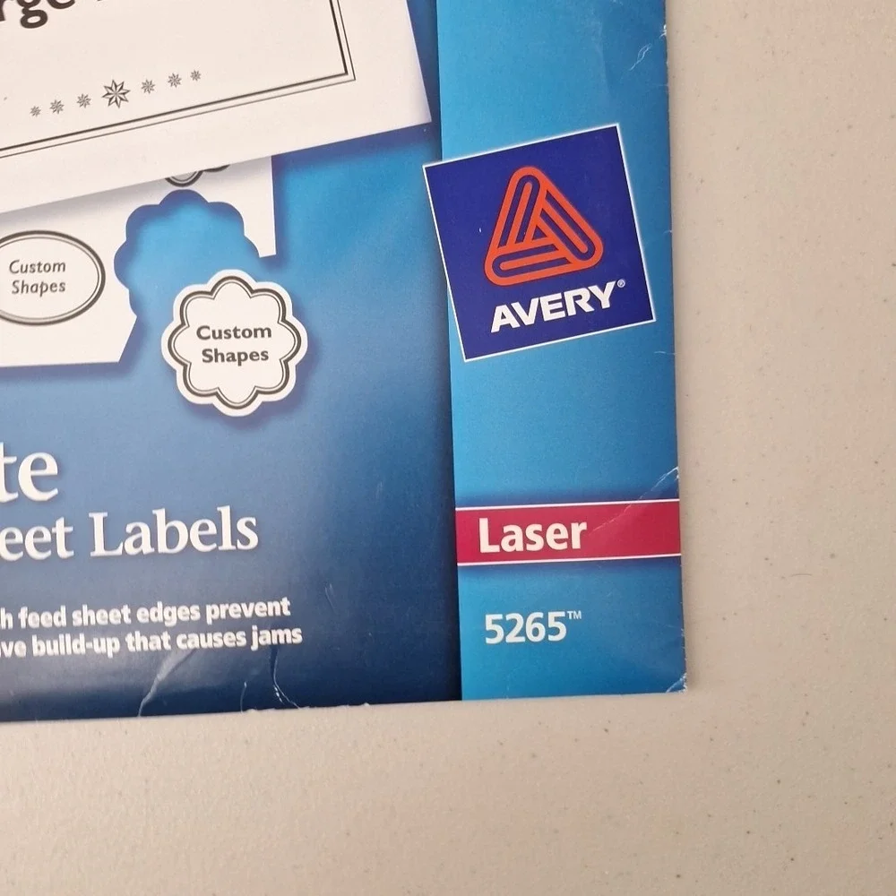 Avery 5265 Full Sheet Laser Labels Jam & Smudge Free, 8 1/2